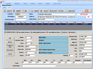 The interface for Customer Management within our Circulation and Distribution software